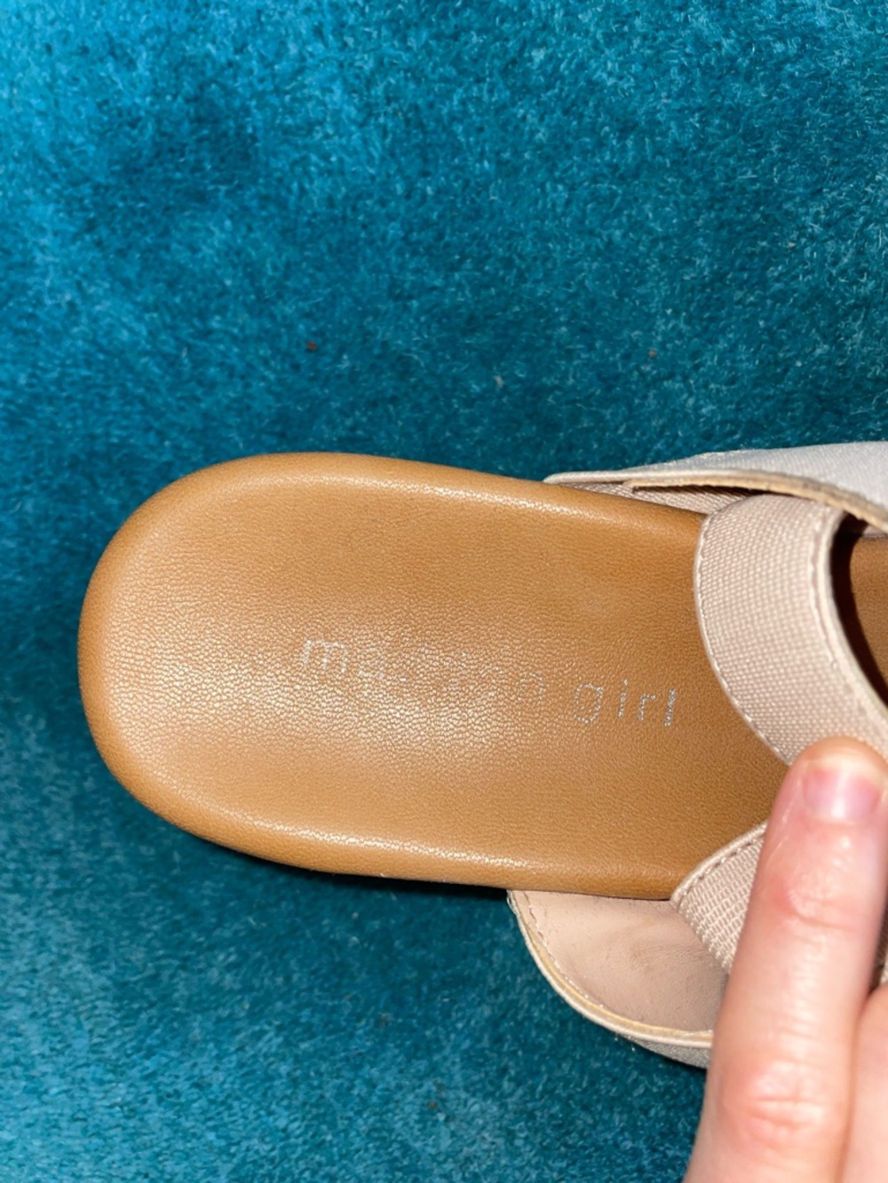 Madden Girl Beige Cork Platform Slingback Sandals - Picture 2 of 6